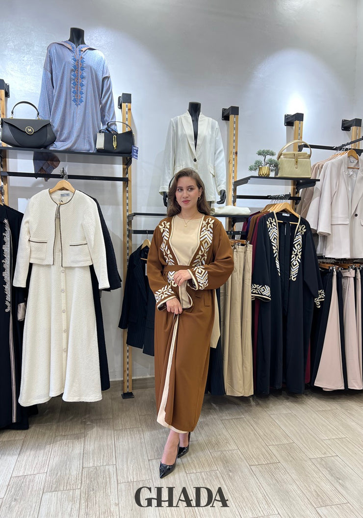 Abaya Kimono avec broderie