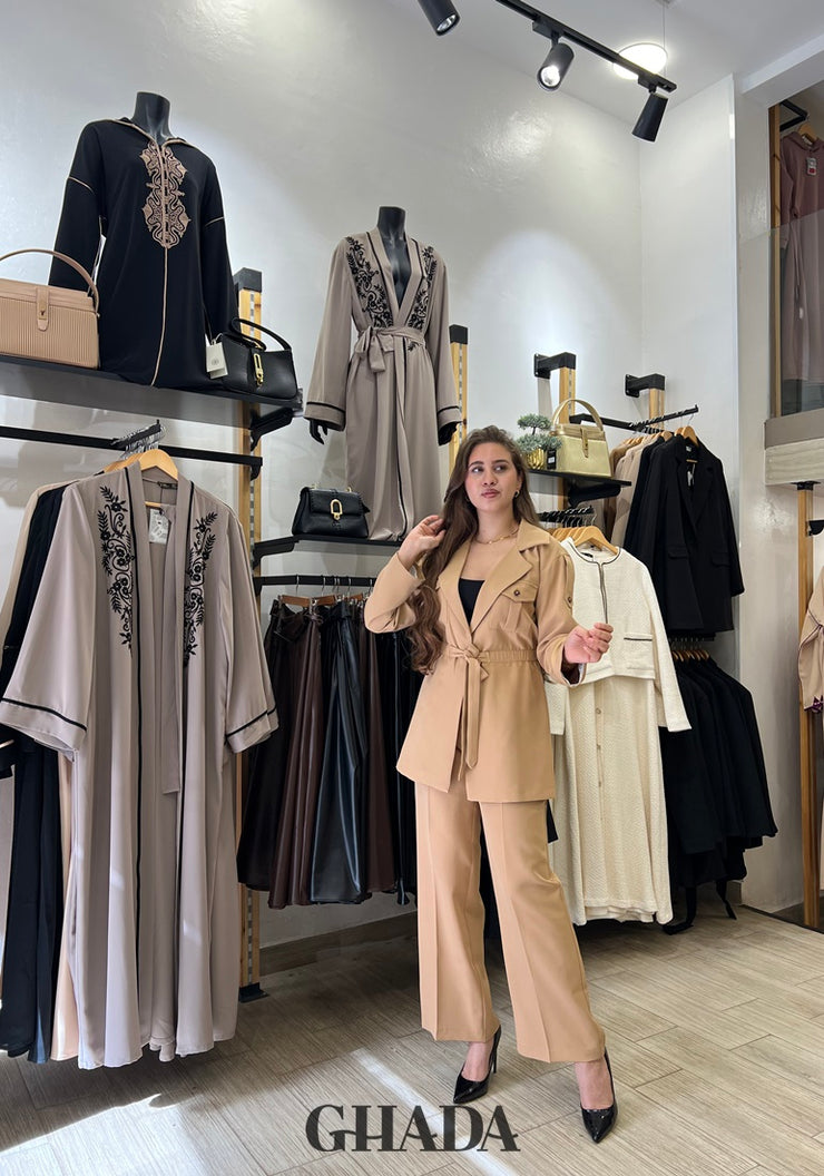 Ensemble en beige - Veste et pantalon