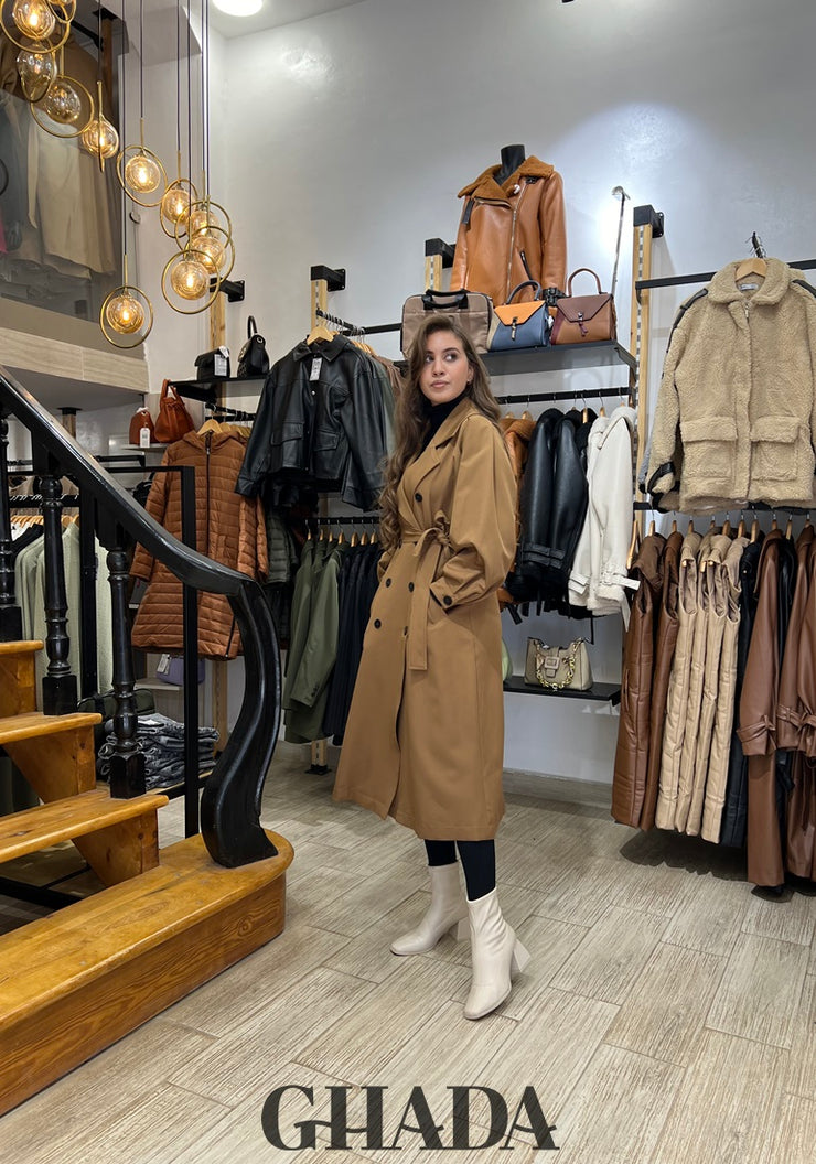 Trench long en camel