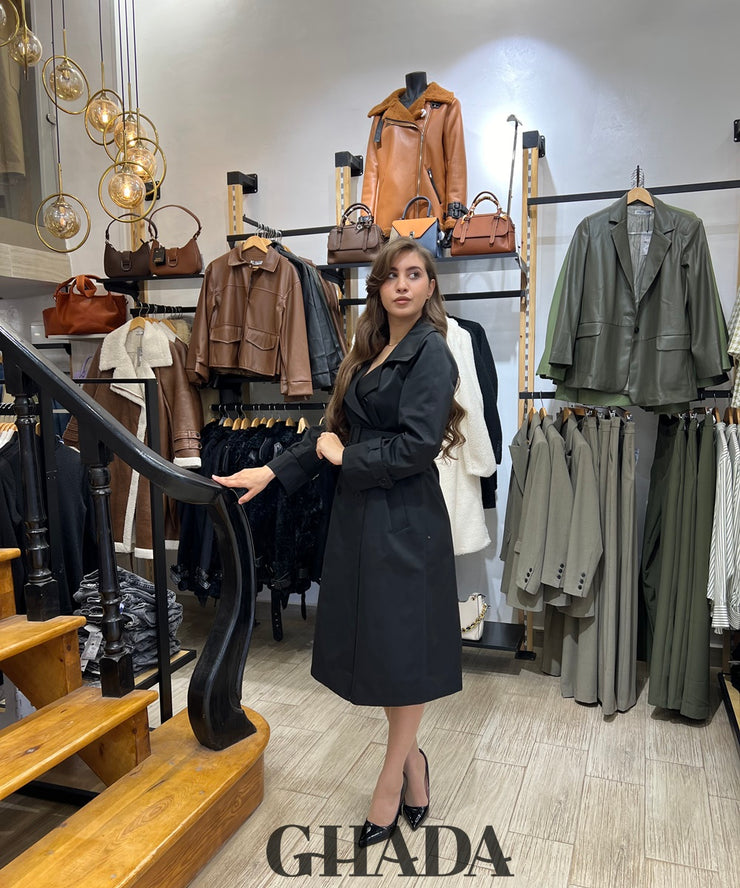 Trench long en noir