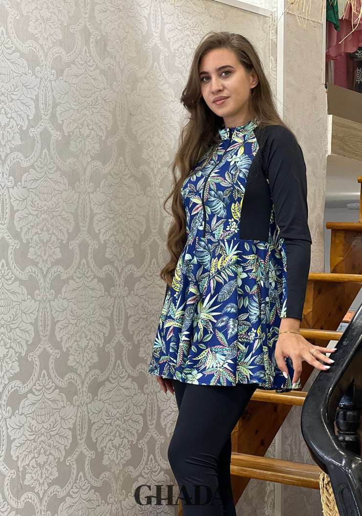 Maillot de bain burkini imprimé floral