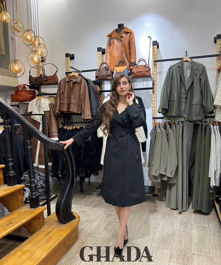 Trench long en noir