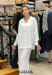 Ensemble en crepe blanc