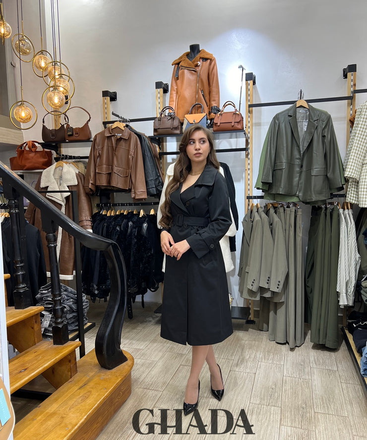 Trench long en noir