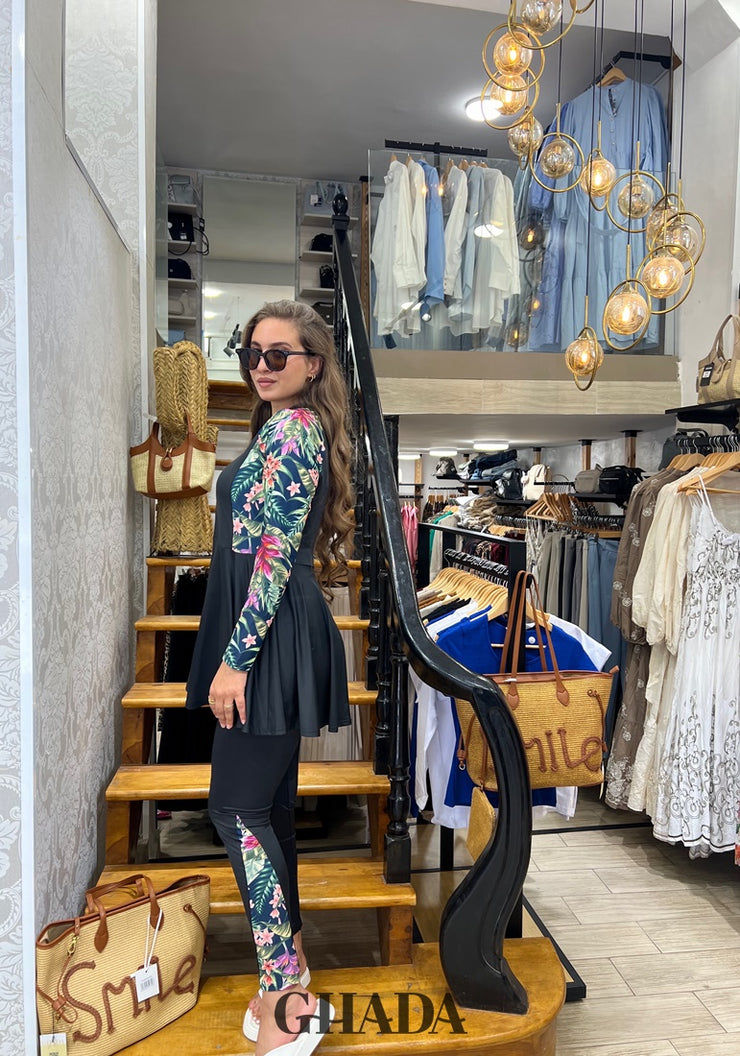 Maillot de bain burkini imprimé floral