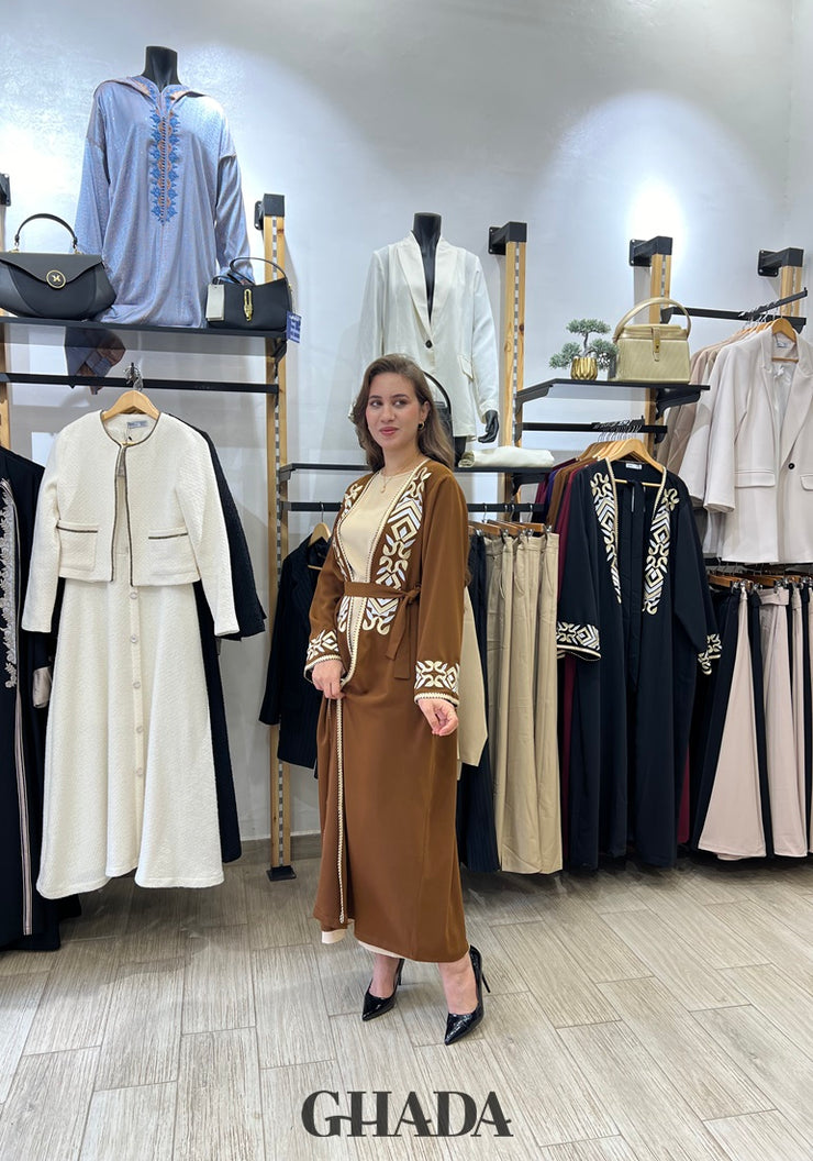 Abaya Kimono avec broderie