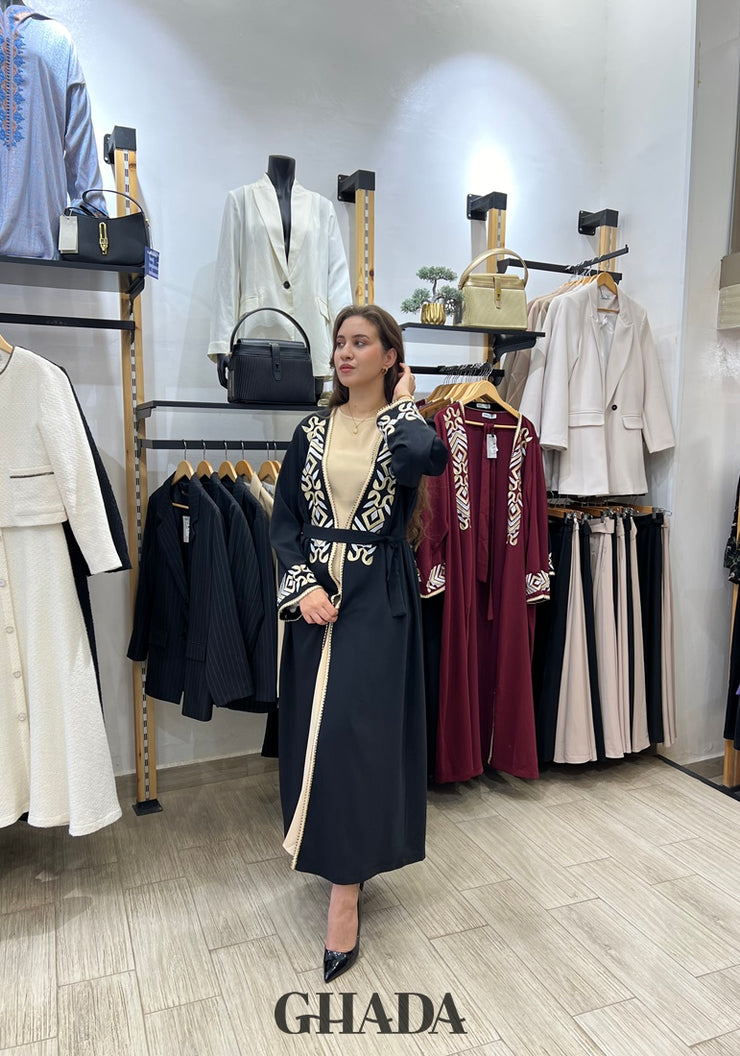 Abaya Kimono avec broderie