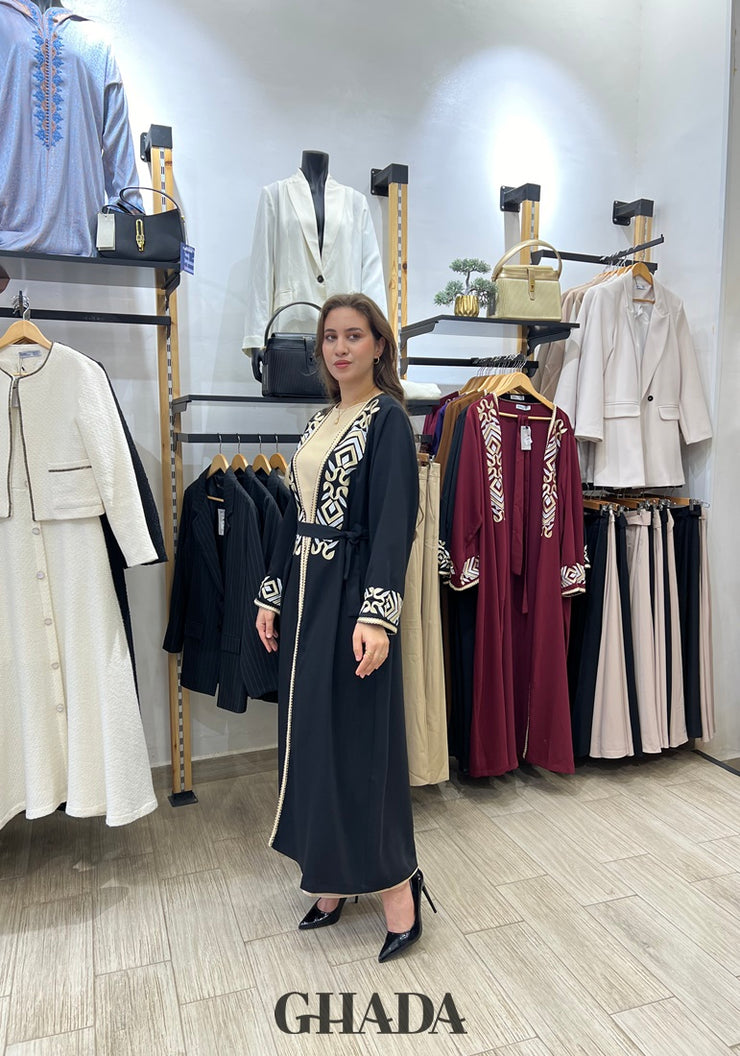 Abaya Kimono avec broderie