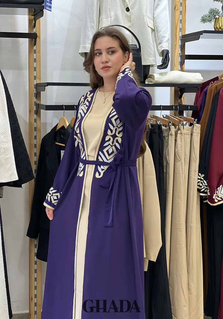 Abaya Kimono avec broderie