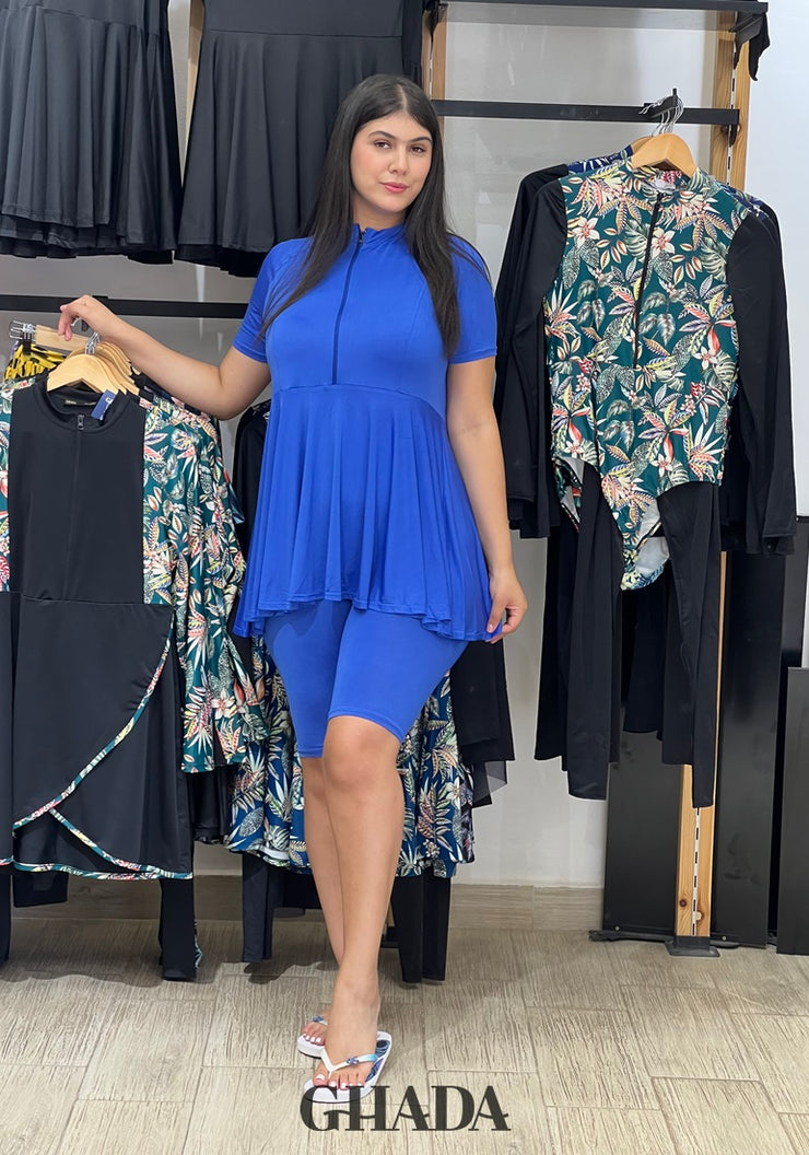 Maillot de bain burkini en bleu