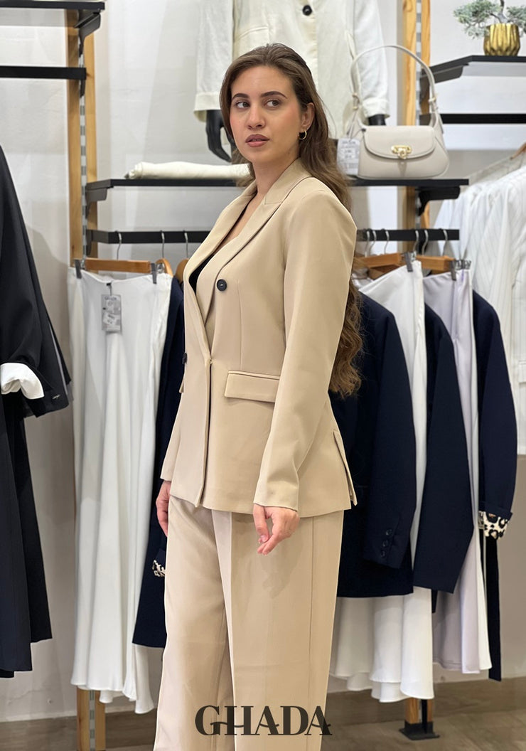 Ensemble tailleur en beige