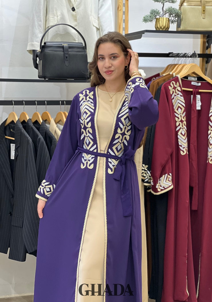 Abaya Kimono avec broderie