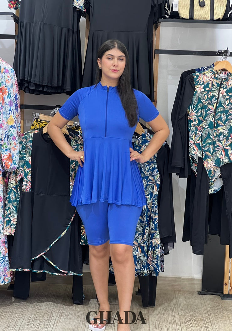 Maillot de bain burkini en bleu