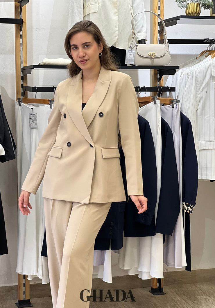 Ensemble tailleur en beige
