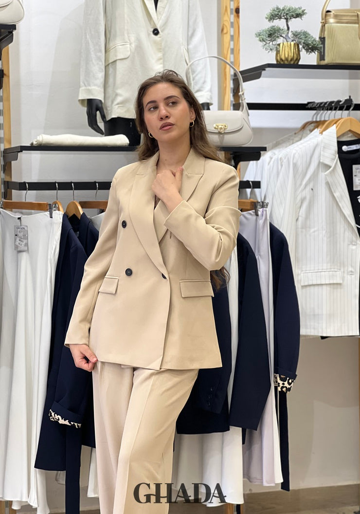 Ensemble tailleur en beige