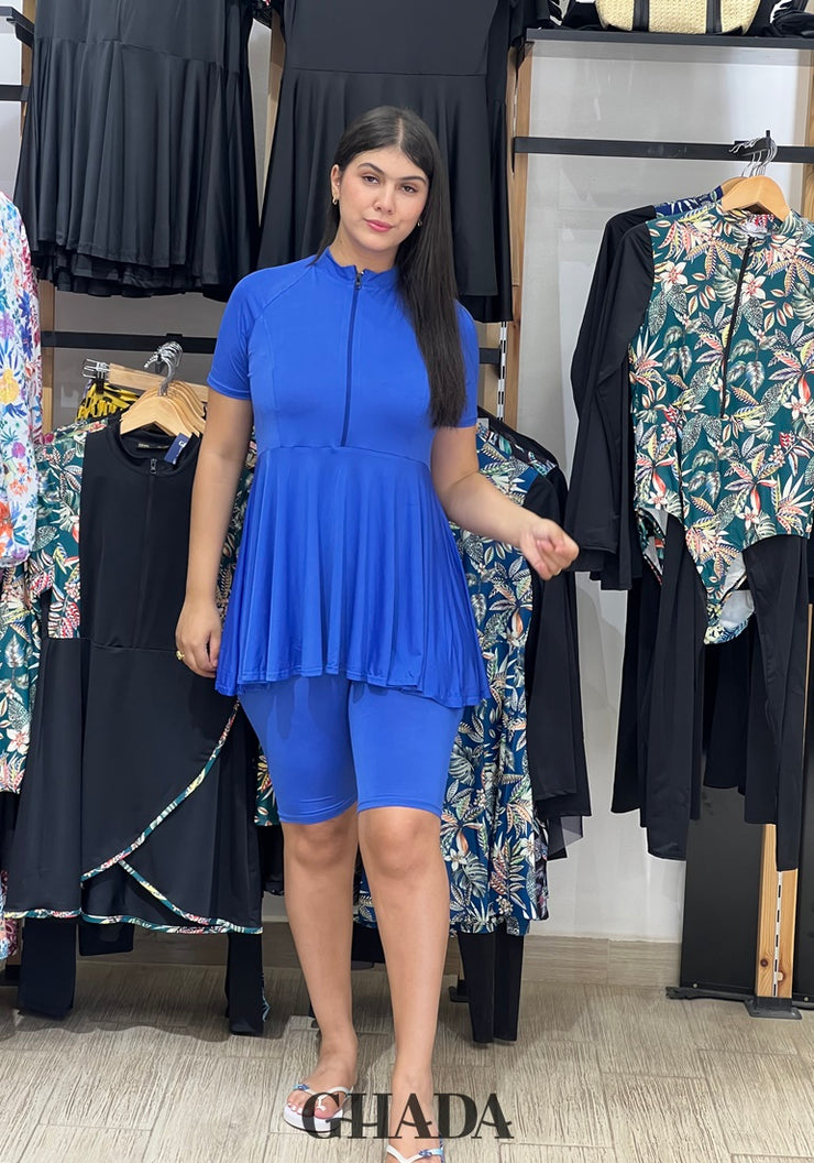 Maillot de bain burkini en bleu