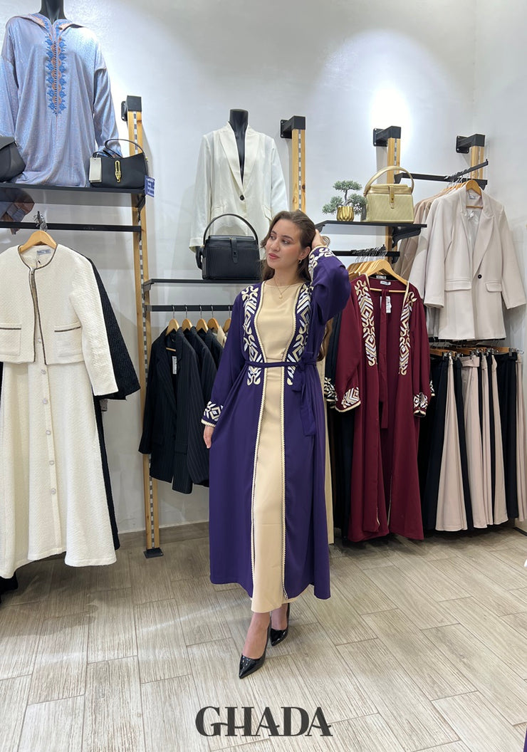 Abaya Kimono avec broderie