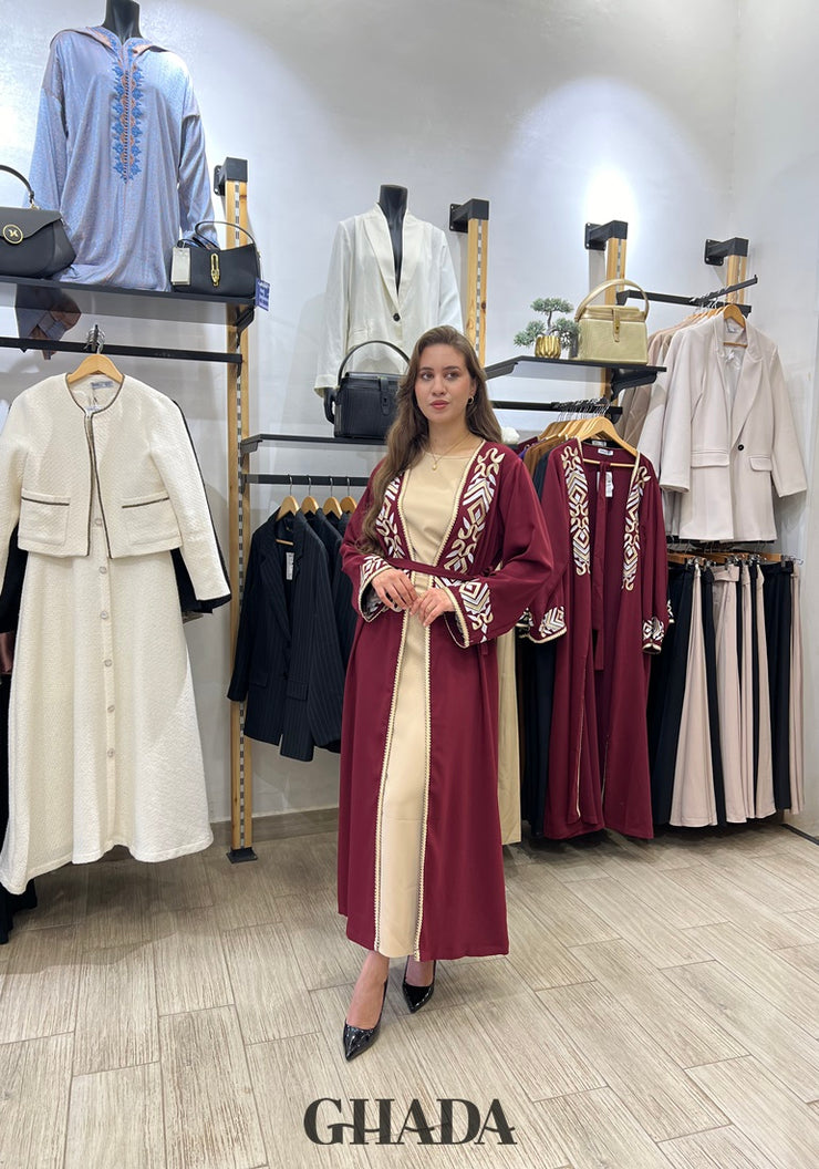 Abaya Kimono avec broderie