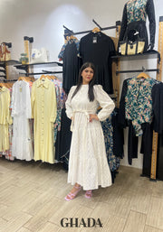 Robe brodée avec doublure