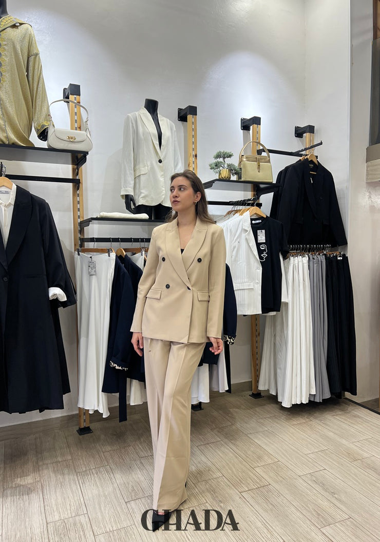 Ensemble tailleur en beige