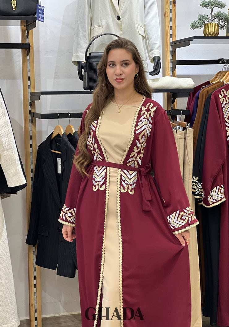 Abaya Kimono avec broderie