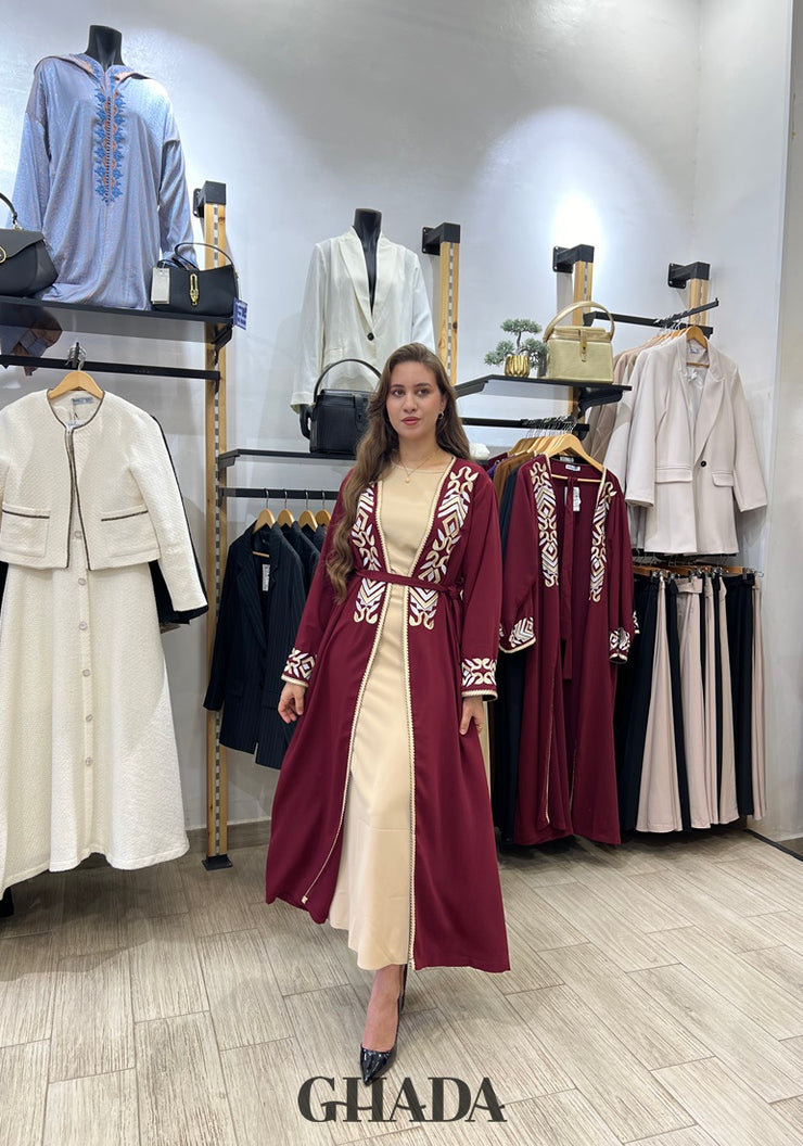 Abaya Kimono avec broderie