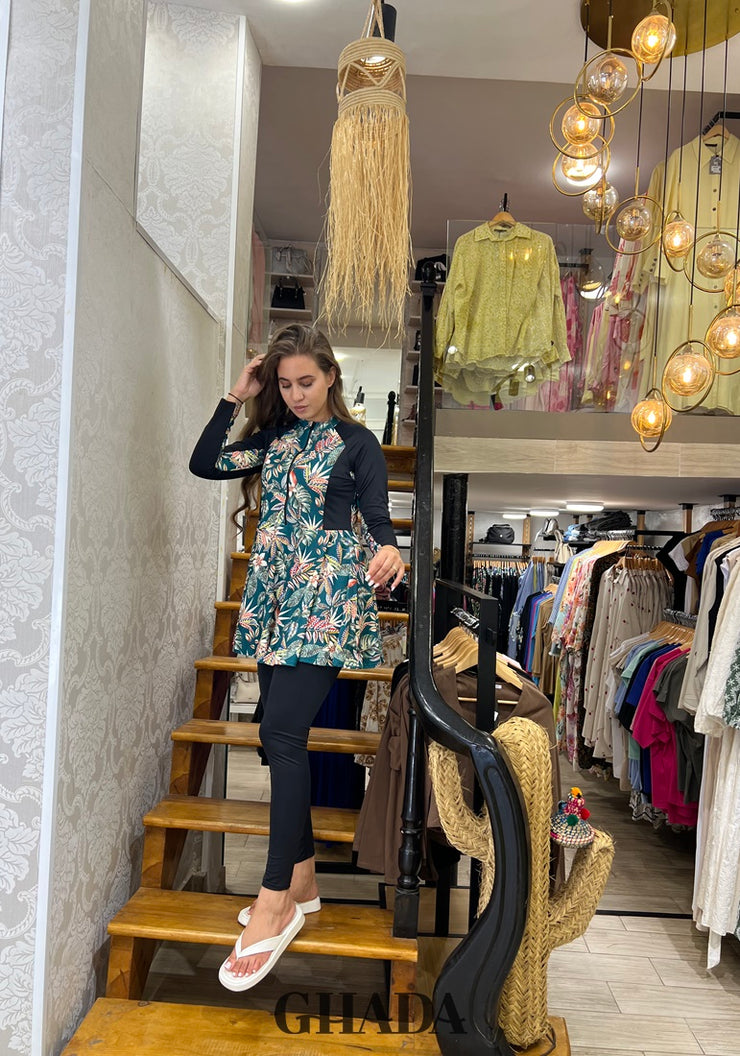 Maillot de bain burkini imprimé floral