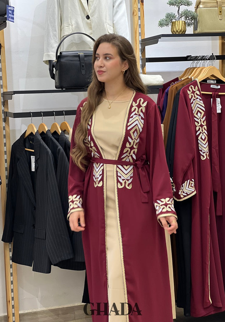 Abaya Kimono avec broderie