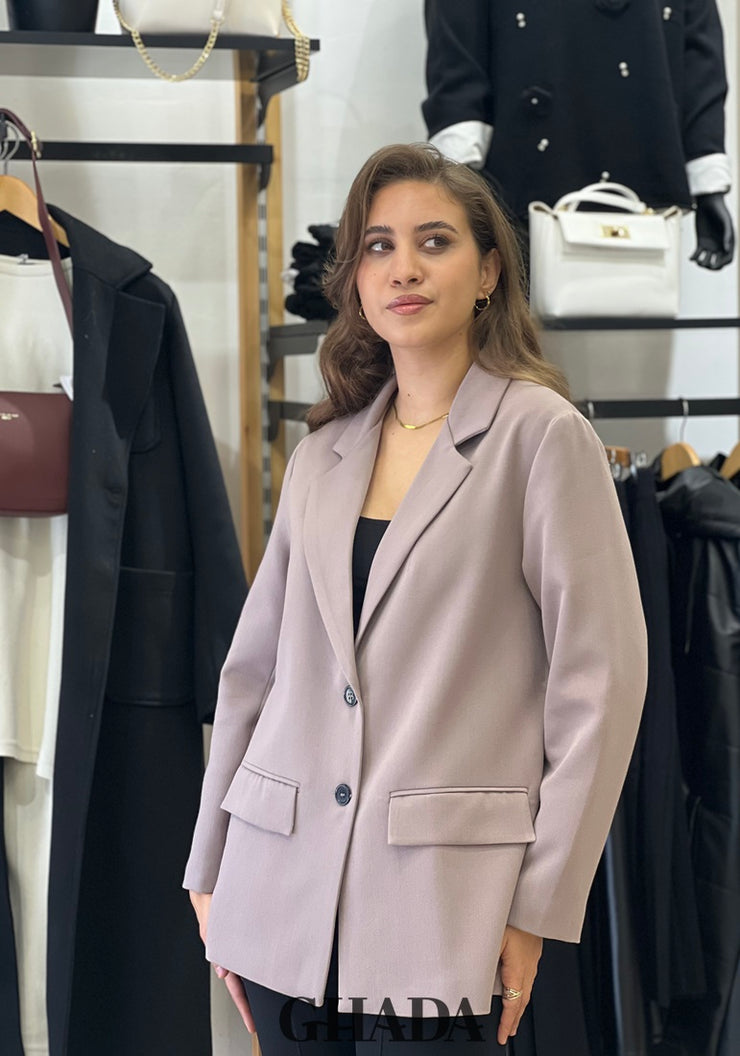 Blazer avec poches passepoilées
