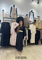 Robe en lin avec ceinture