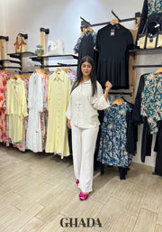 Ensemble beige en lin