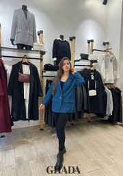 Blazer en bleu pétrole