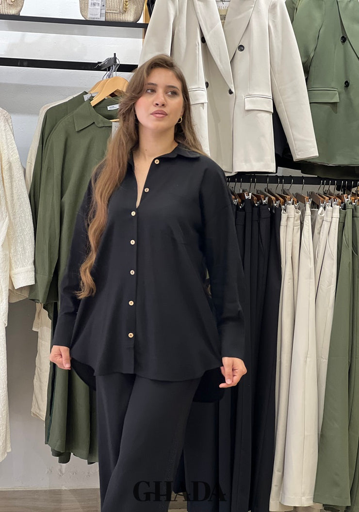 Ensemble en lin en noir