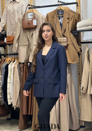 Blazer en bleu marine
