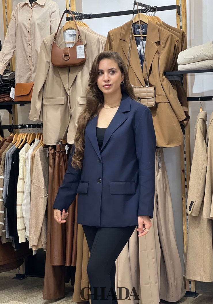 Blazer en bleu marine