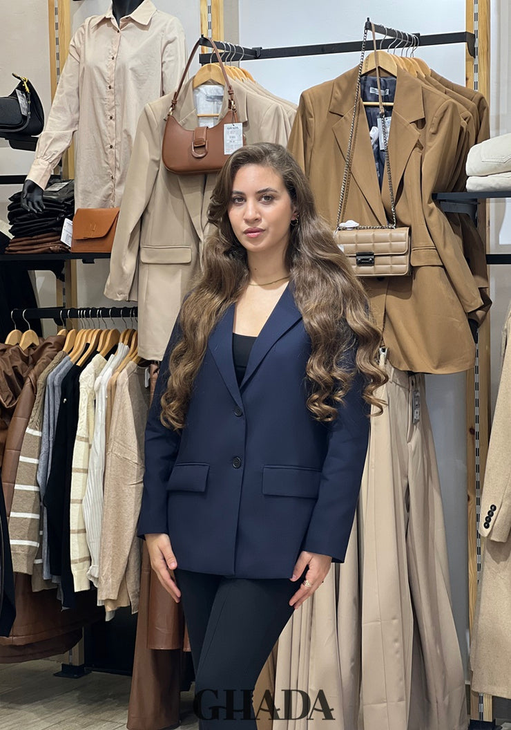 Blazer en bleu marine