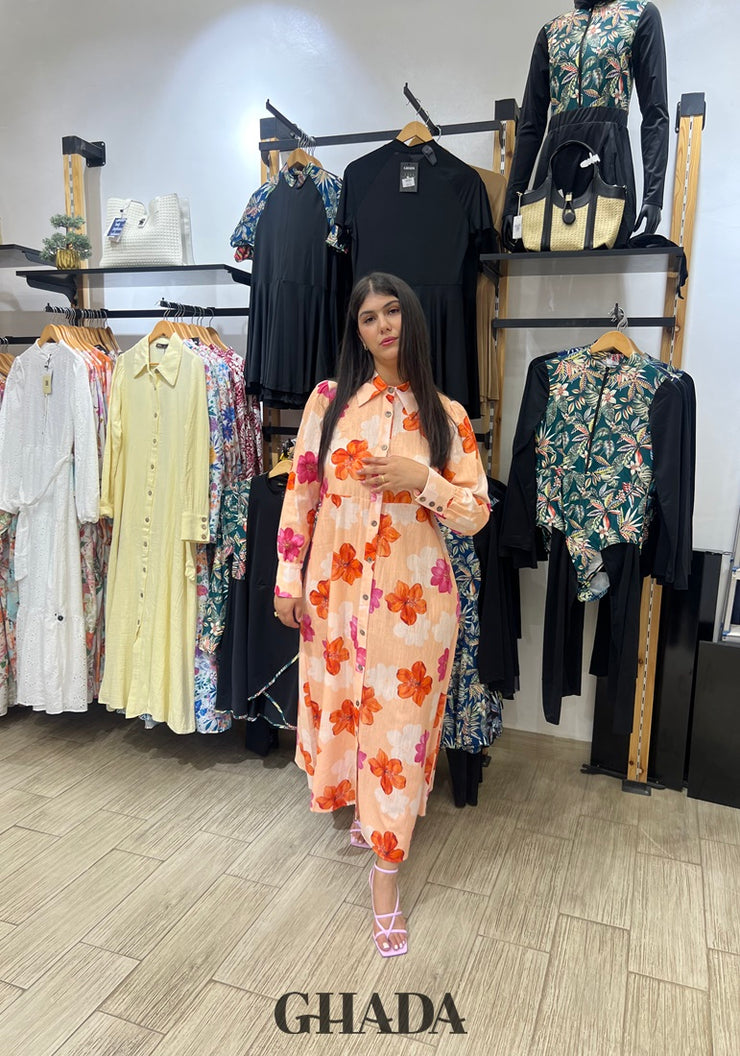 Robe longue imprimée