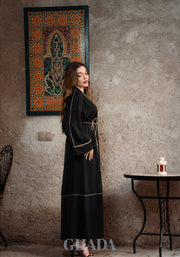 Abaya noir avec sfifa traditionnelle