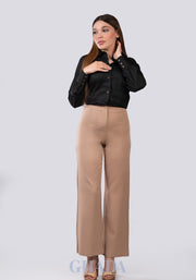 Pantalon fluide en beige