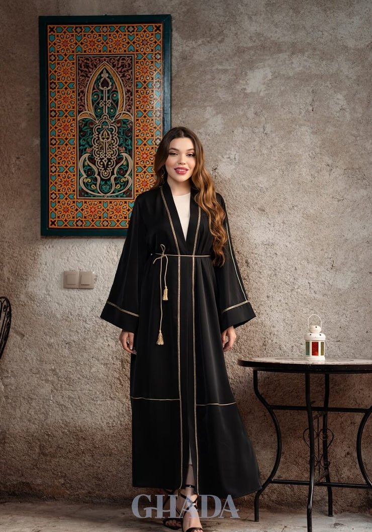 Abaya noir avec sfifa traditionnelle
