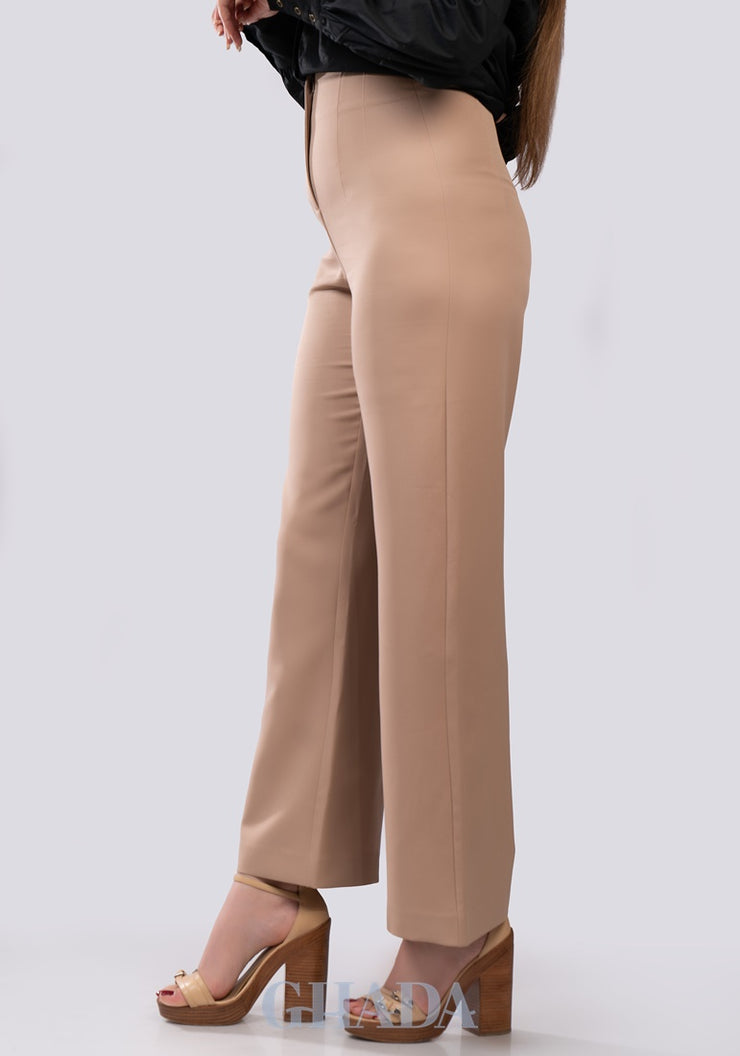 Pantalon fluide en beige