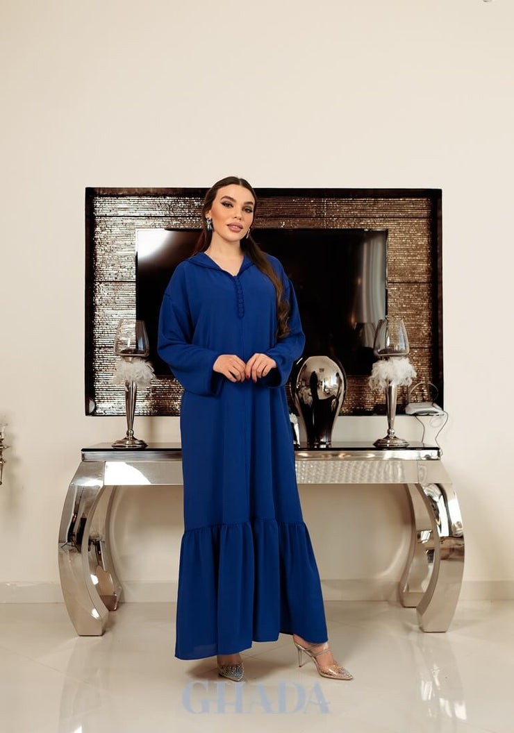 djellaba bleu roi avec sfifa traditionnelle