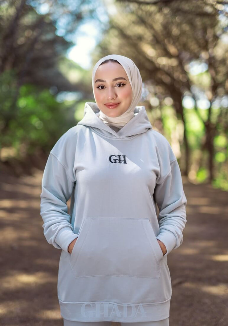 Ensemble hoodie et pantalon en gris