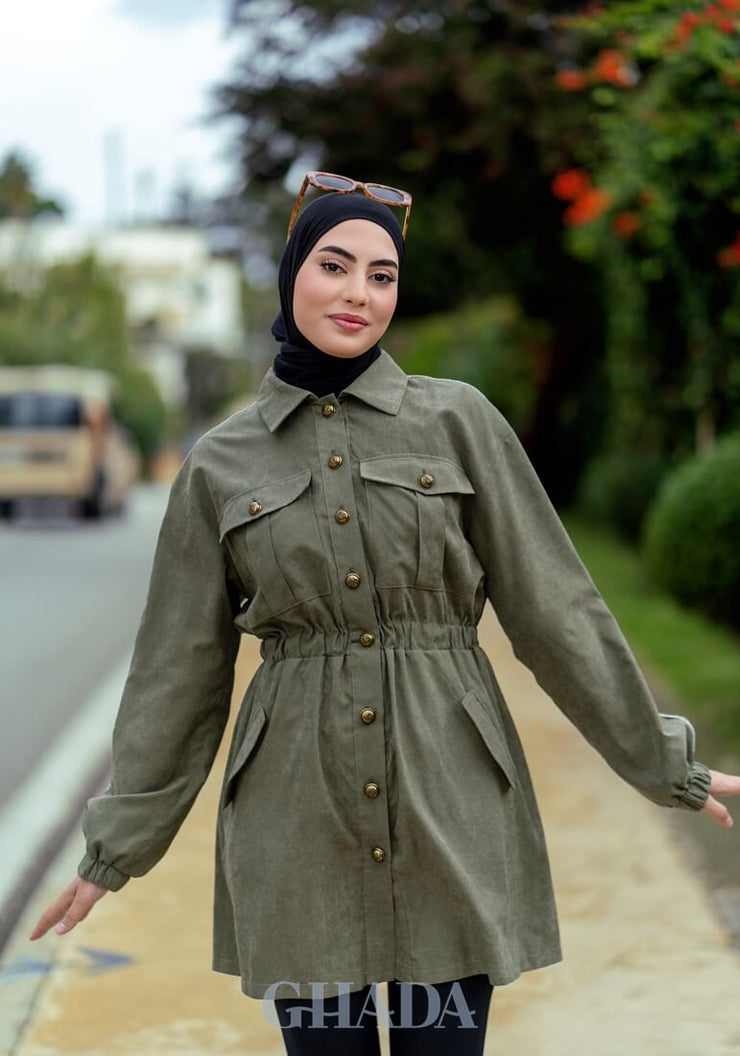 Blouson en vert olive