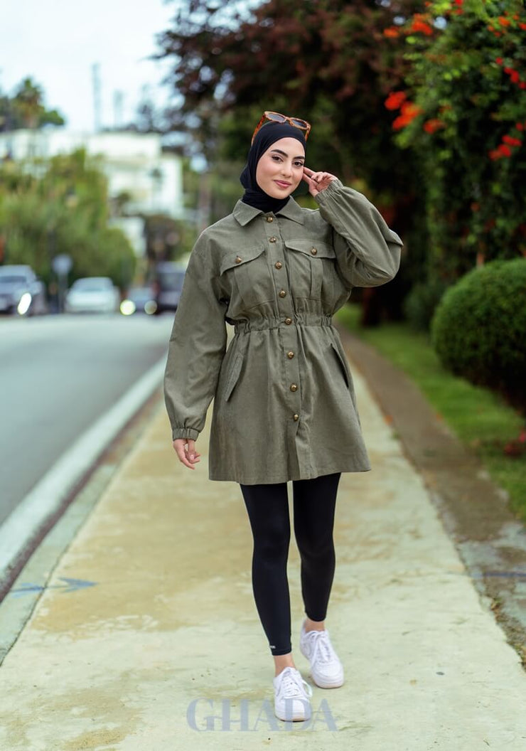 Blouson en vert olive