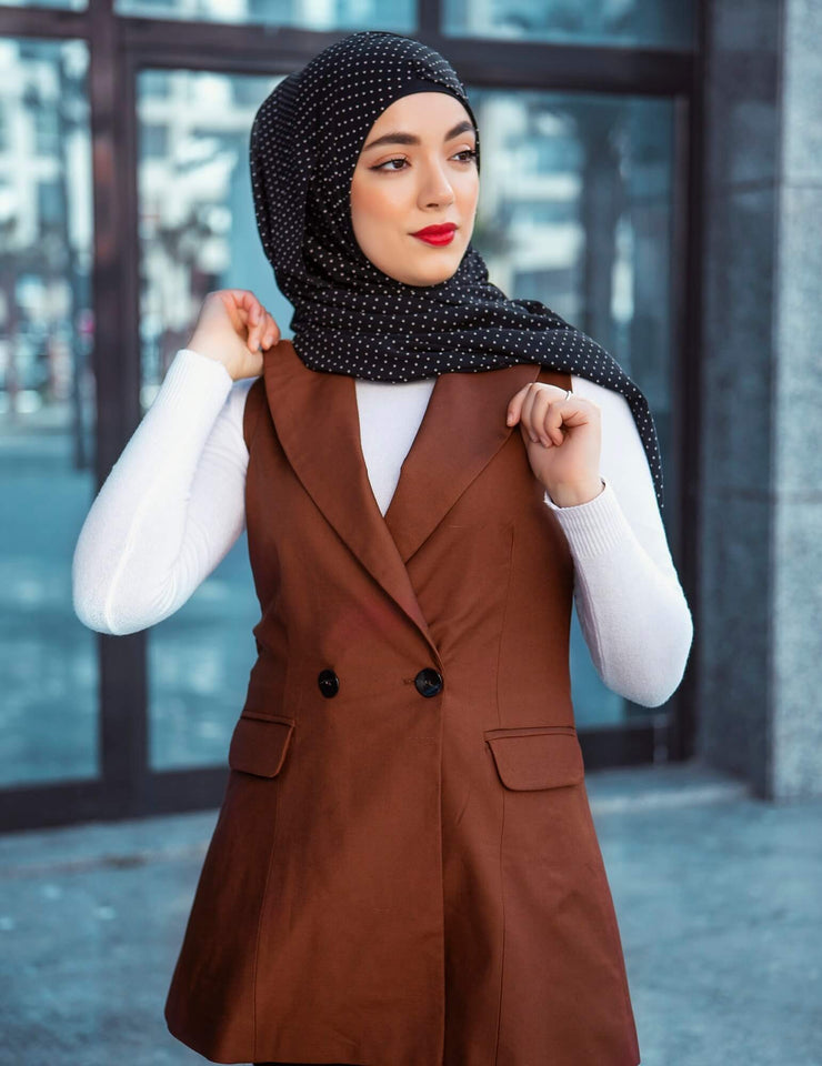 GILET TAILLEUR EN MARRON