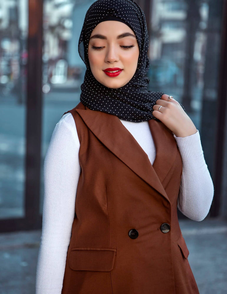 GILET TAILLEUR EN MARRON